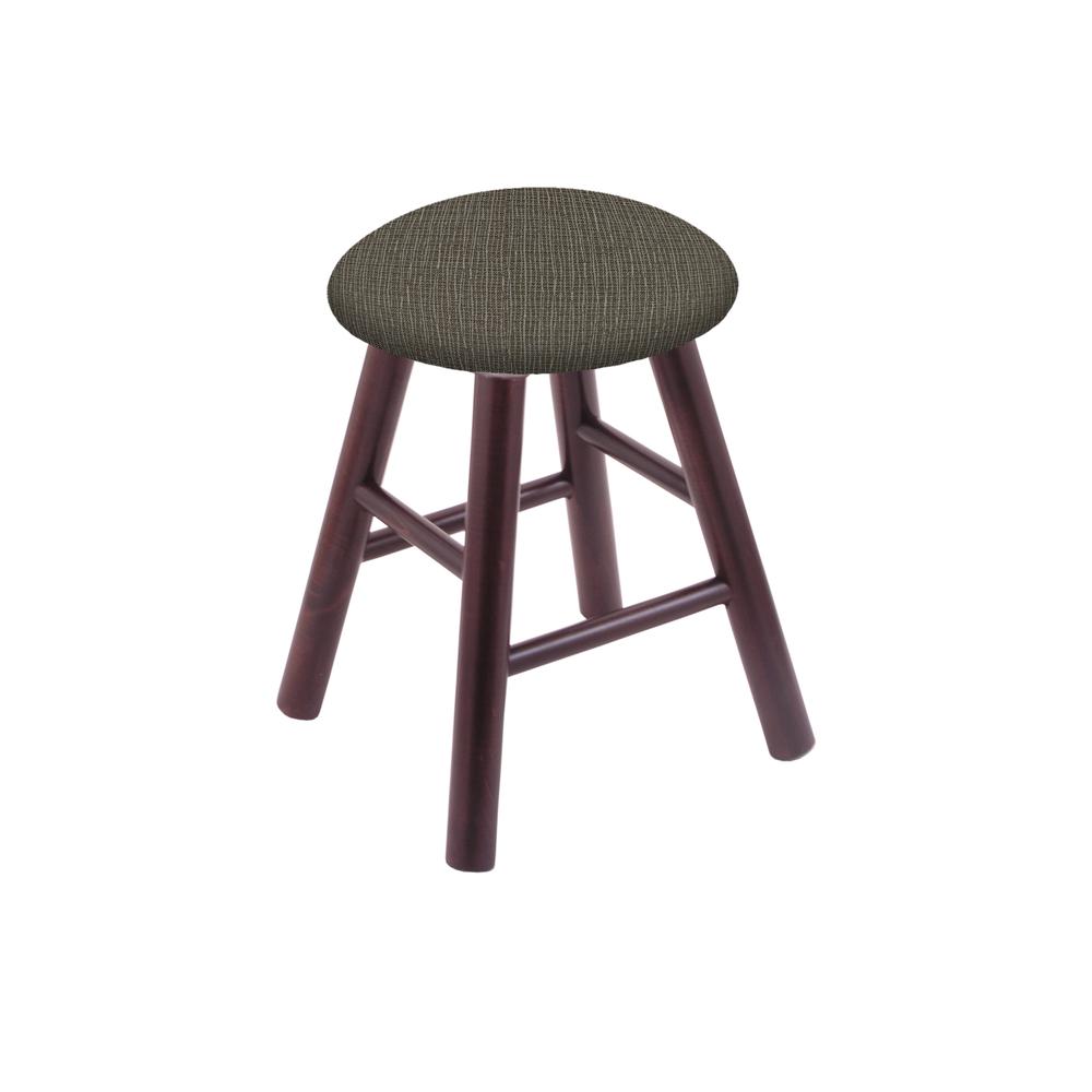 Maple Vanity Stool in Dark Cherry Finish with Graph Chalice Seat. Picture 1