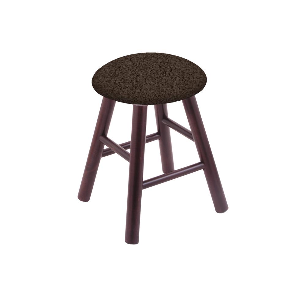 Maple Vanity Stool in Dark Cherry Finish with Rein Coffee Seat. Picture 1
