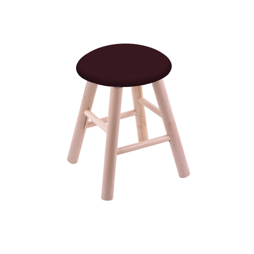 Maple Vanity Stool in Natural Finish with Canter Bordeaux Seat. Picture 1