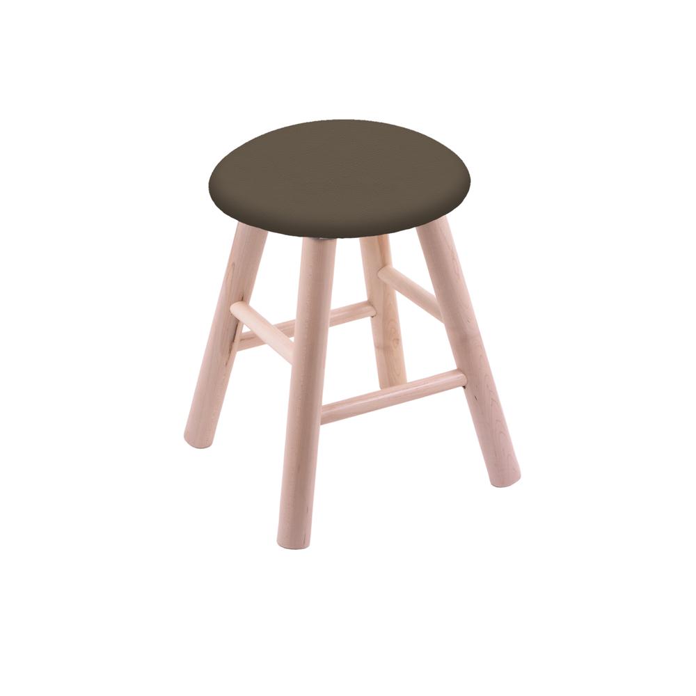Maple Round Cushion 18" Swivel Vanity Stool with Smooth Legs, Natural Finish, and Canter Earth Seat. Picture 1