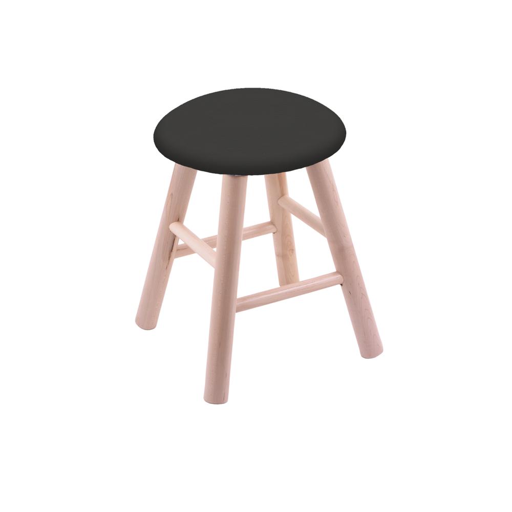 Maple Round Cushion 18" Swivel Vanity Stool with Smooth Legs, Natural Finish, and Canter Iron Seat. The main picture.
