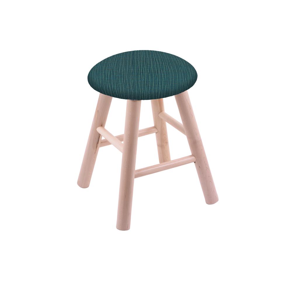 Maple Round Cushion 18" Swivel Vanity Stool with Smooth Legs, Natural Finish, and Graph Tidal Seat. Picture 1