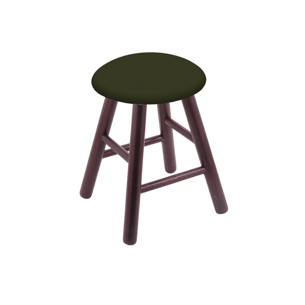 Oak Round Cushion 18" Swivel Vanity Stool with Smooth Legs, Dark Cherry Finish, and Canter Pine Seat. The main picture.
