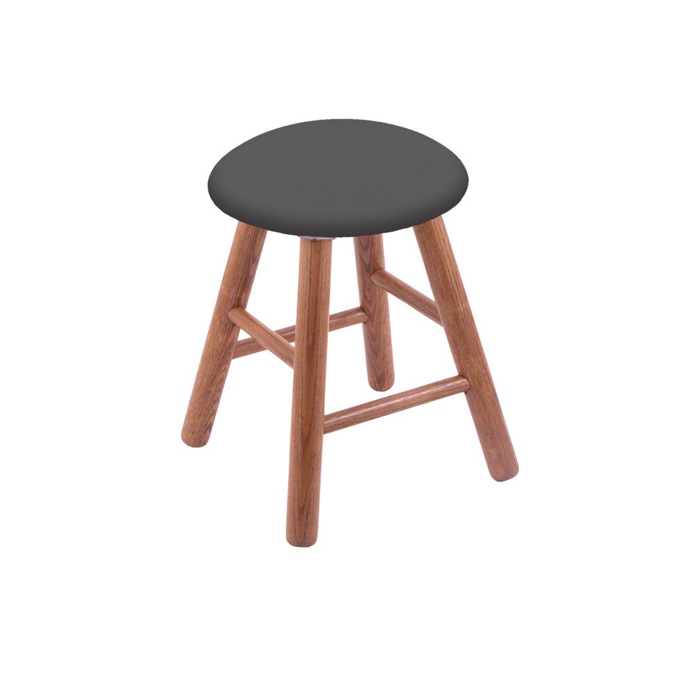 Oak Vanity Stool in Medium Finish with Canter Storm Seat. Picture 1