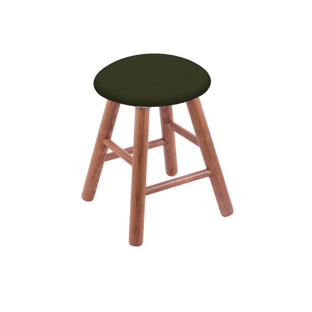 Oak Round Cushion 18" Swivel Vanity Stool with Smooth Legs, Medium Finish, and Canter Pine Seat. Picture 1