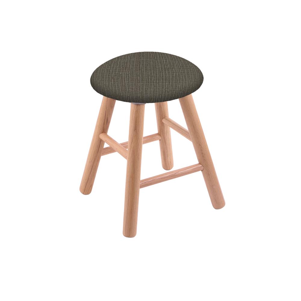 Oak Vanity Stool in Natural Finish with Graph Chalice Seat. Picture 1