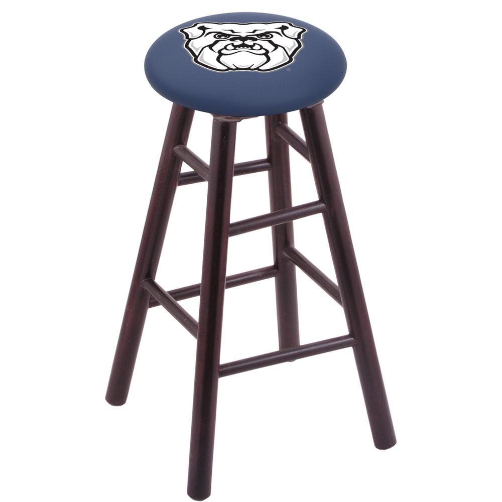 Maple Counter Stool in Dark Cherry Finish with Butler University Seat. Picture 1
