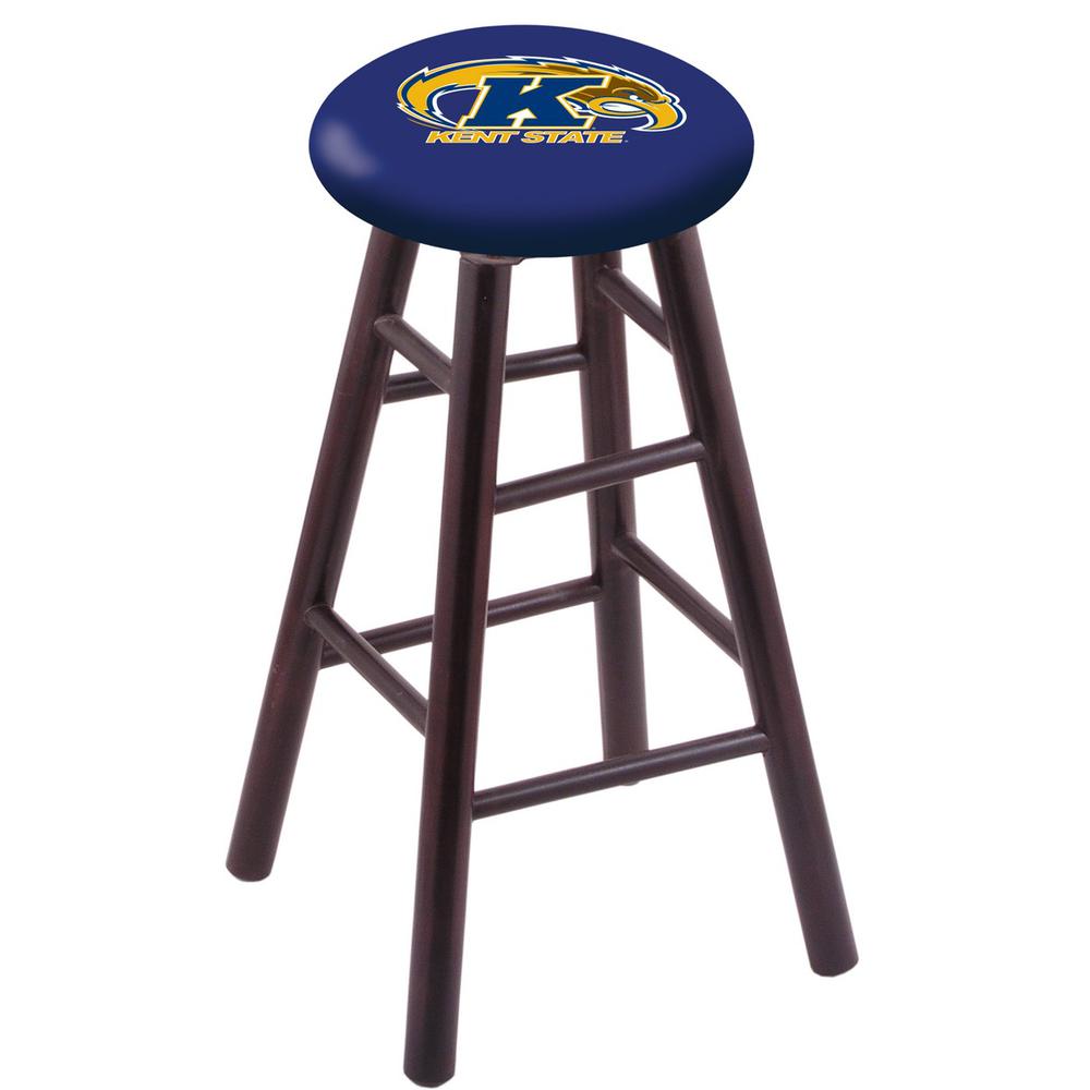 Maple Counter Stool in Dark Cherry Finish with Kent State Seat. Picture 1