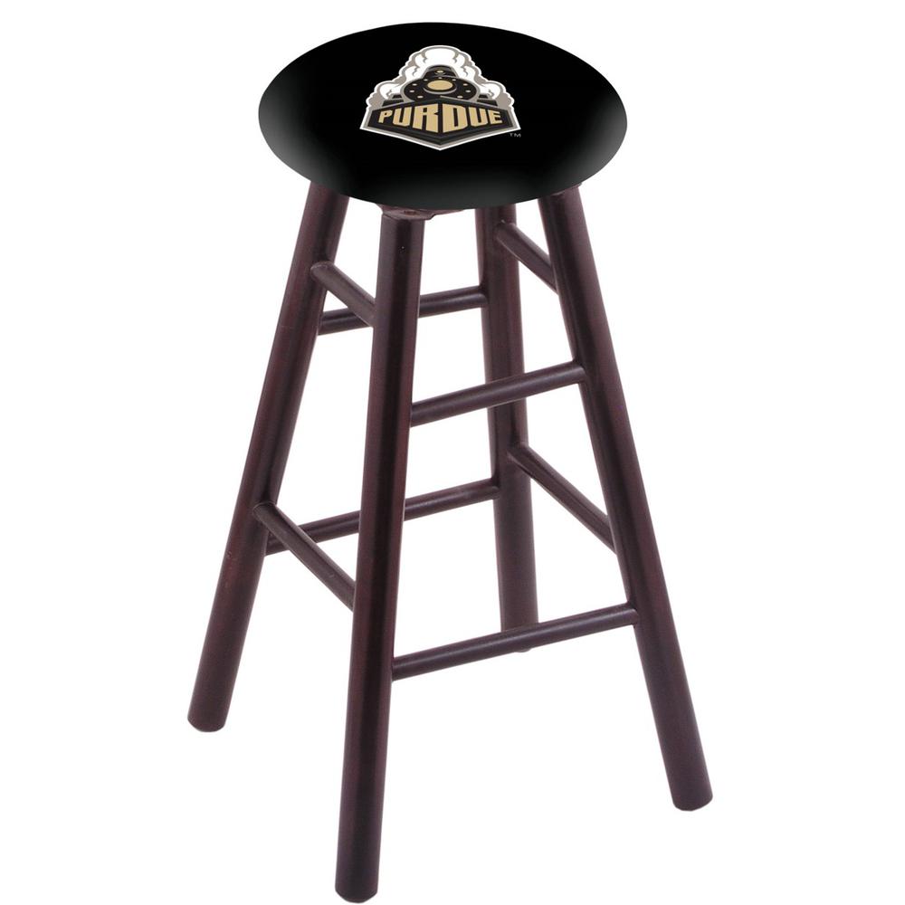 Maple Bar Stool in Dark Cherry Finish with Purdue Seat. The main picture.