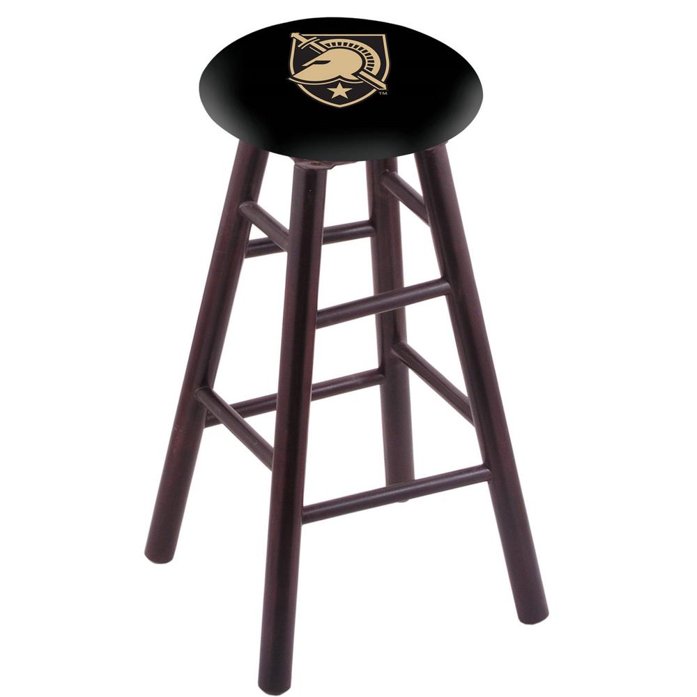 Maple Counter Stool in Dark Cherry Finish with US Military Academy (ARMY) Seat. Picture 1