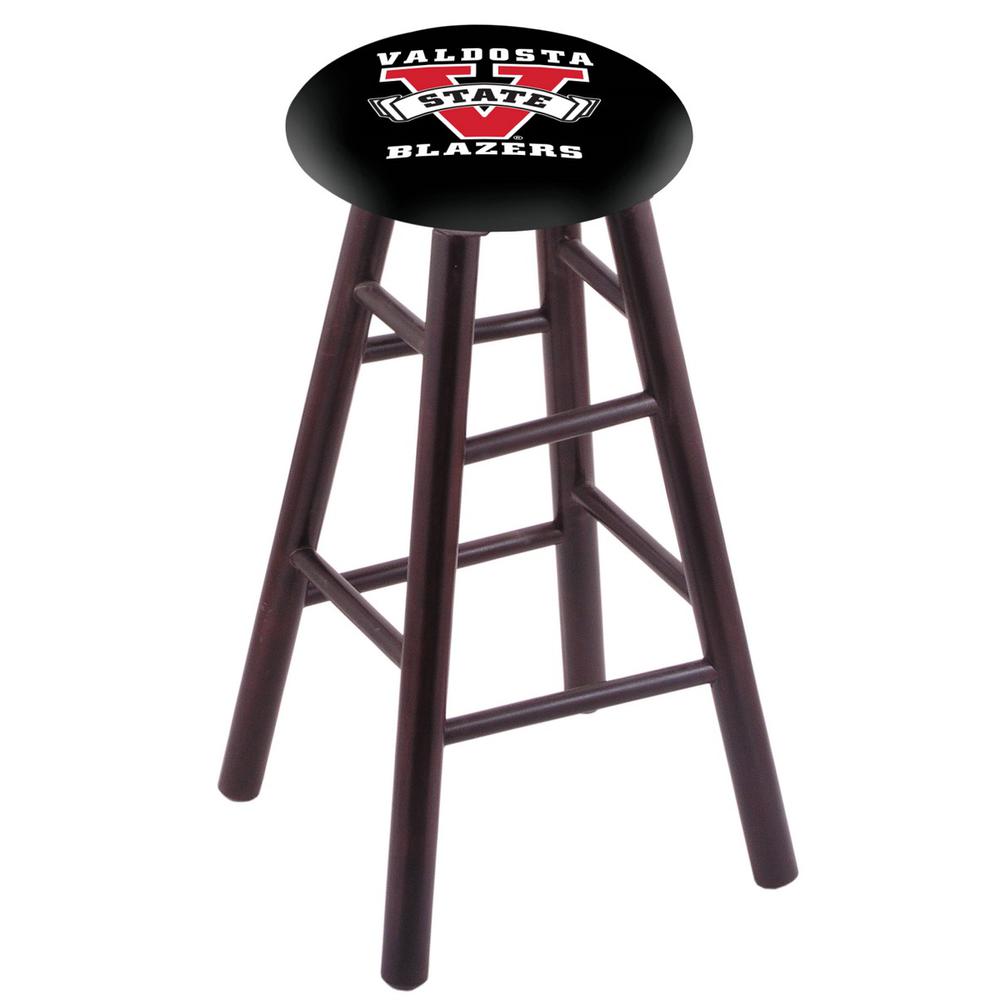 Maple Counter Stool in Dark Cherry Finish with Valdosta State Seat. Picture 1