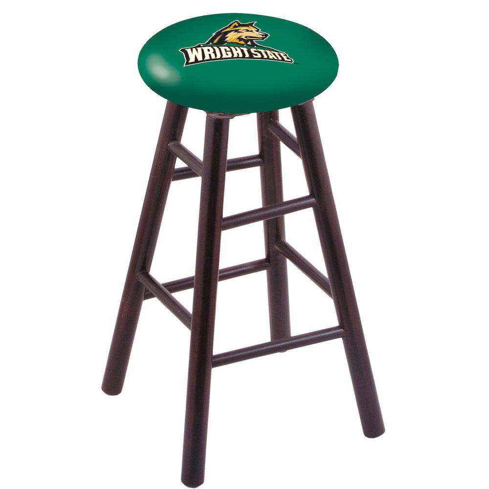 Maple Counter Stool in Dark Cherry Finish with Wright State Seat. Picture 1