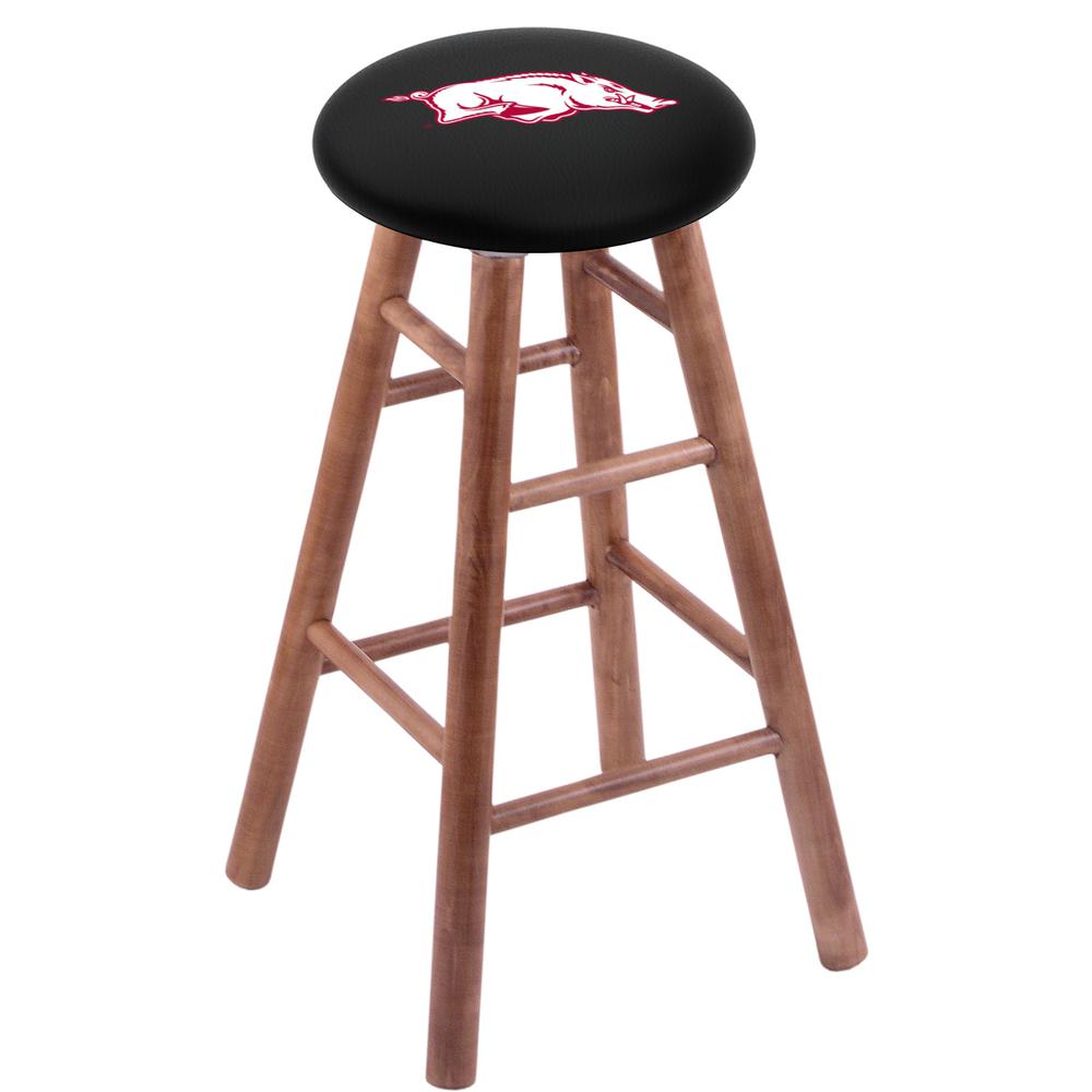 Maple Bar Stool in Medium Finish with Arkansas Seat. The main picture.