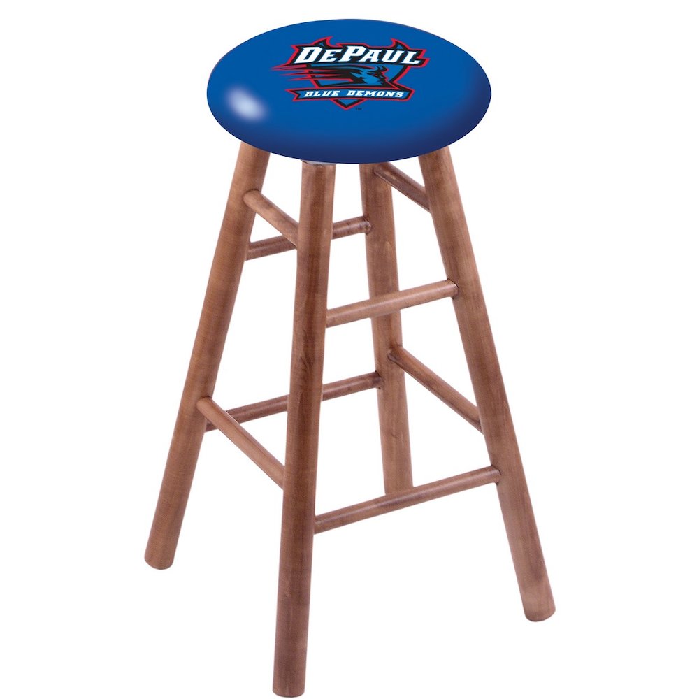 Maple Bar Stool in Medium Finish with DePaul Seat. Picture 1