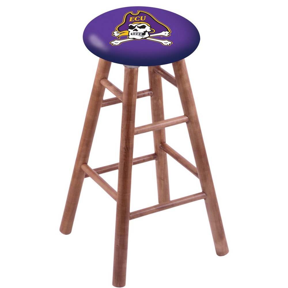 Maple Bar Stool in Medium Finish with East Carolina Seat. Picture 1