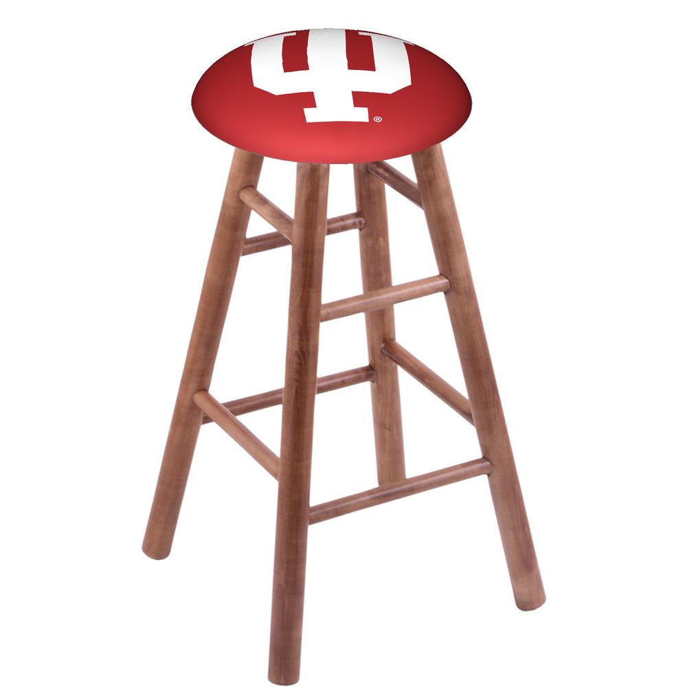 Maple Bar Stool in Medium Finish with Indiana Seat. The main picture.