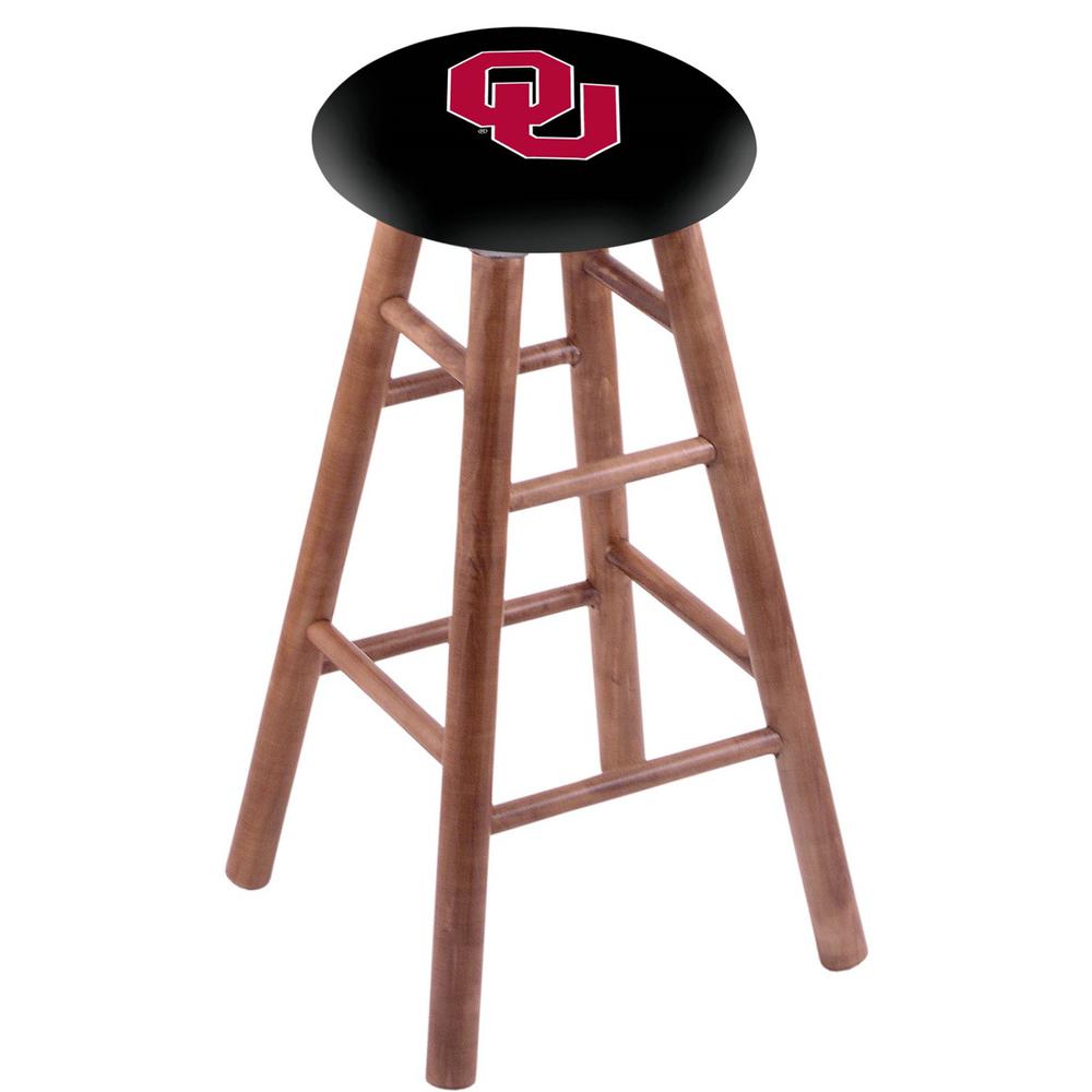 Maple Bar Stool in Medium Finish with Oklahoma Seat. Picture 1