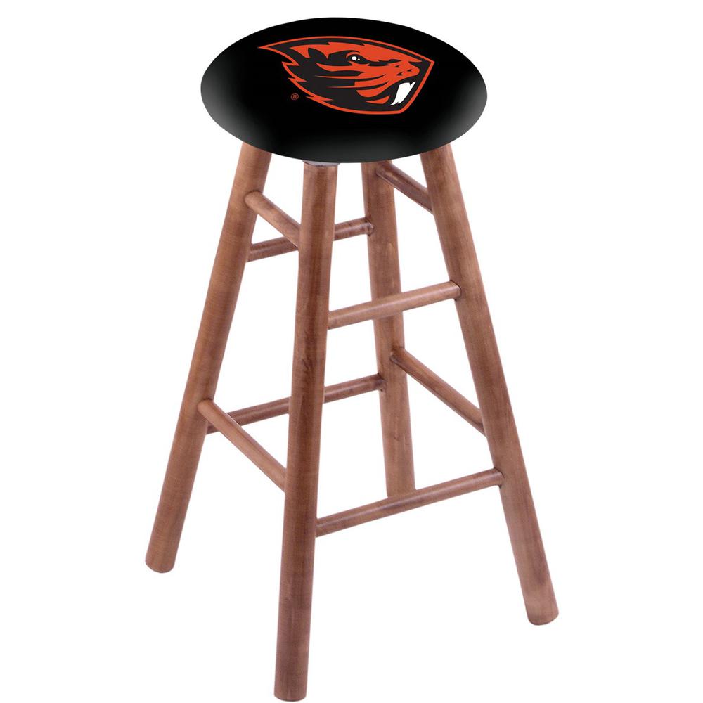 Maple Bar Stool in Medium Finish with Oregon State Seat. The main picture.