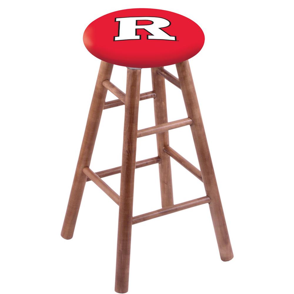 Maple Bar Stool in Medium Finish with Rutgers Seat. Picture 1