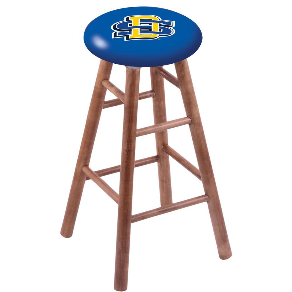 Maple Bar Stool in Medium Finish with South Dakota State Seat. Picture 1