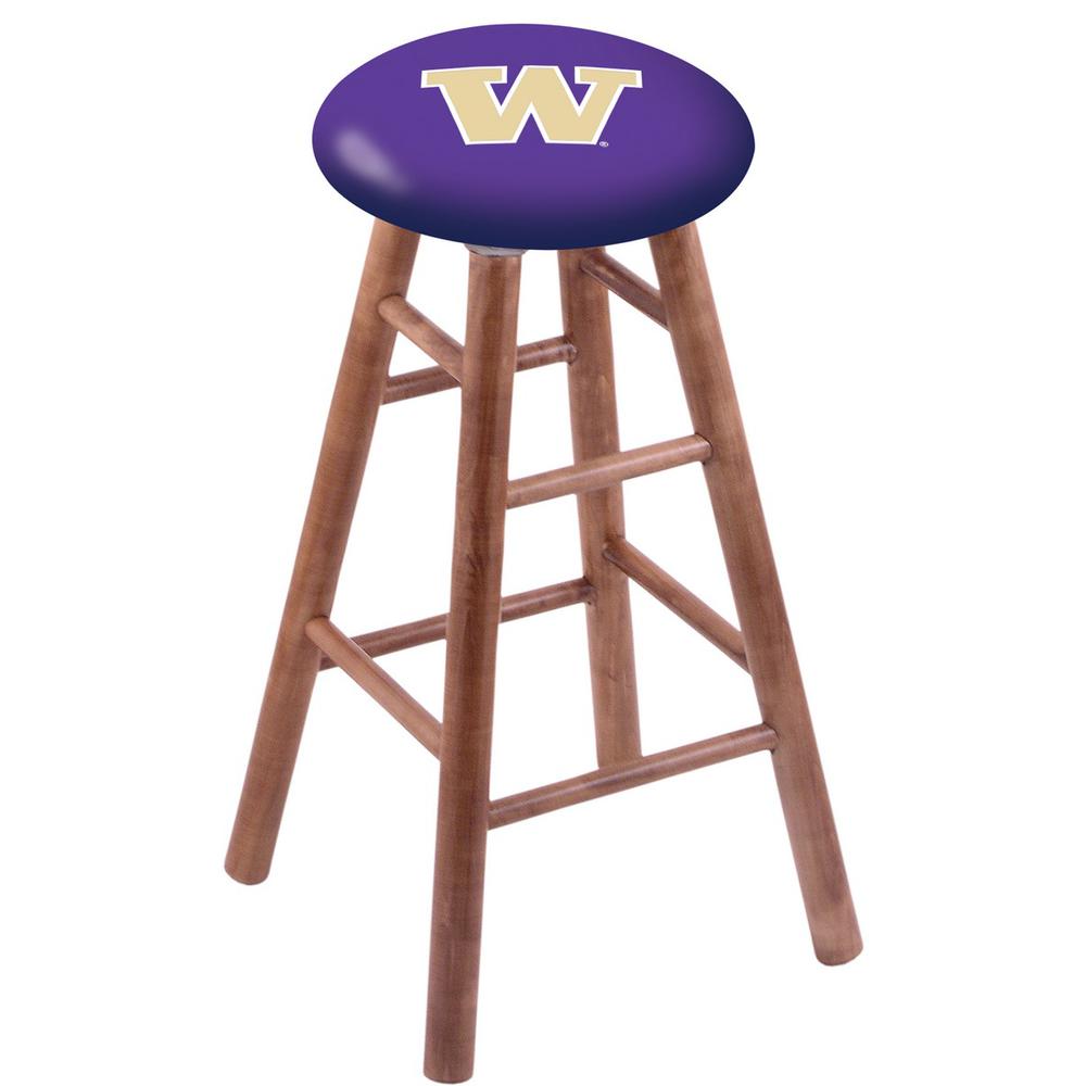 Maple Bar Stool in Medium Finish with Washington Seat. The main picture.