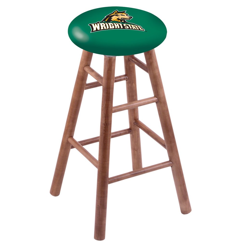 Maple Bar Stool in Medium Finish with Wright State Seat. The main picture.
