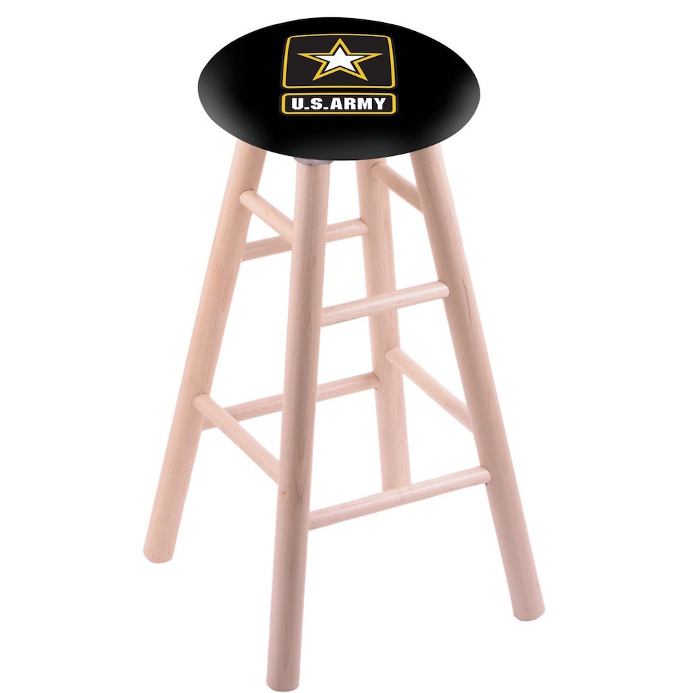 Maple Counter Stool in Natural Finish with U.S. Army Seat. Picture 1