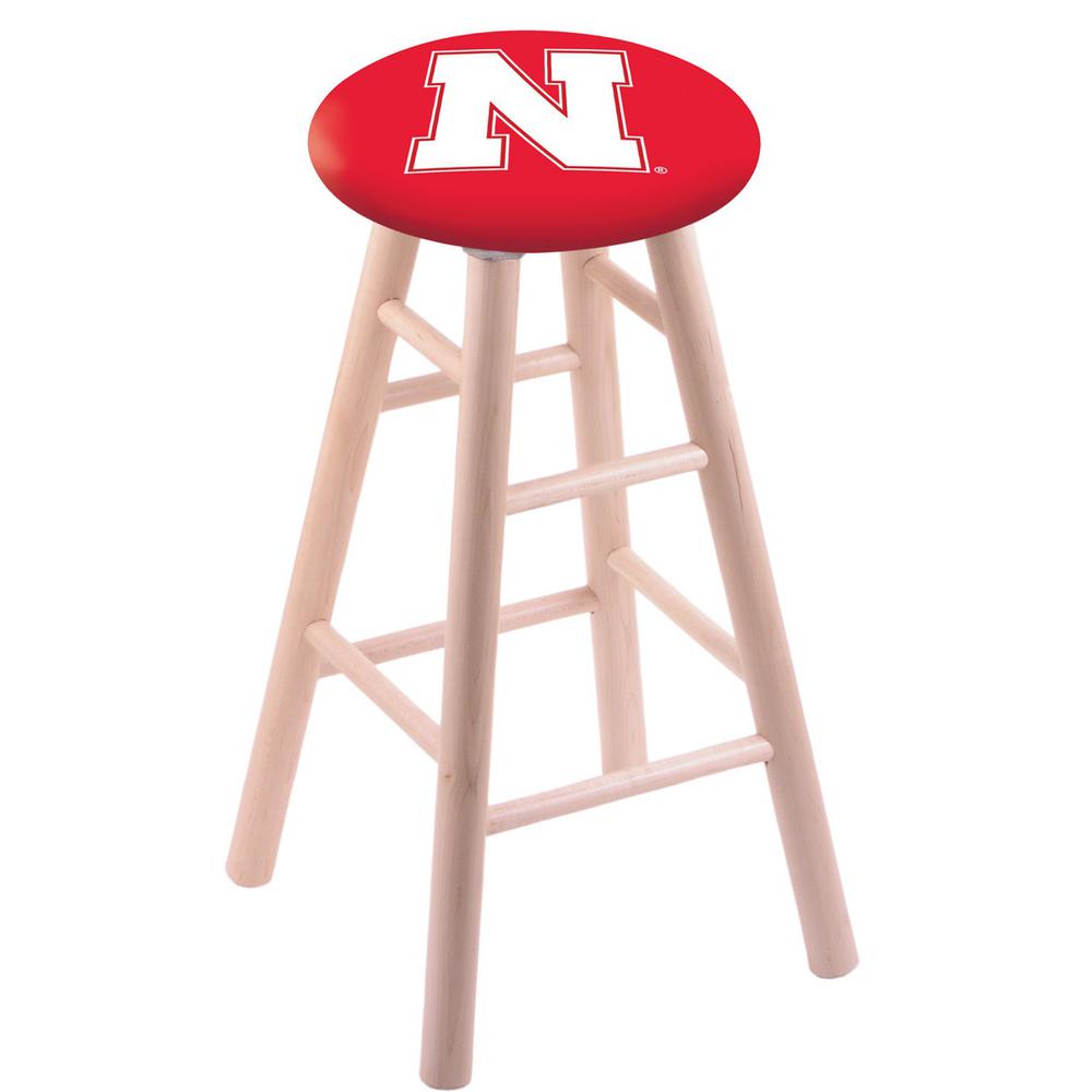 Maple Counter Stool in Natural Finish with Nebraska Seat. Picture 1