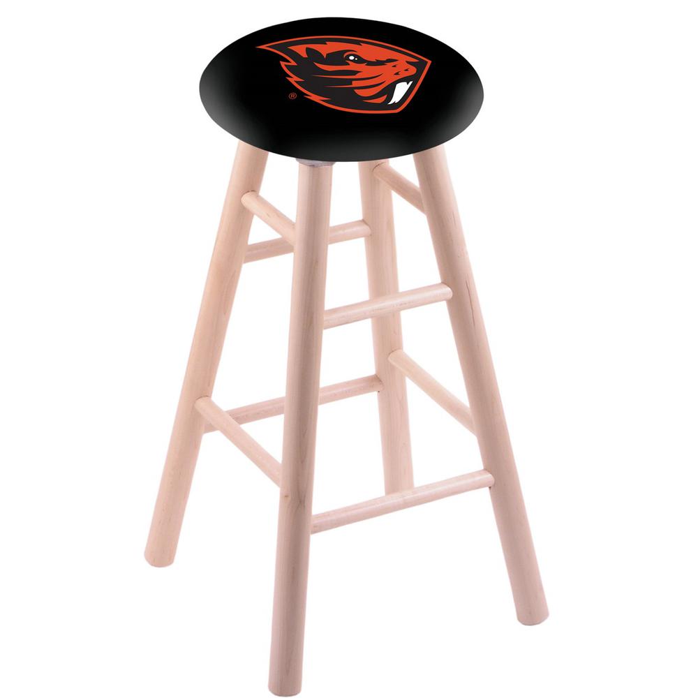 Maple Bar Stool in Natural Finish with Oregon State Seat. Picture 1