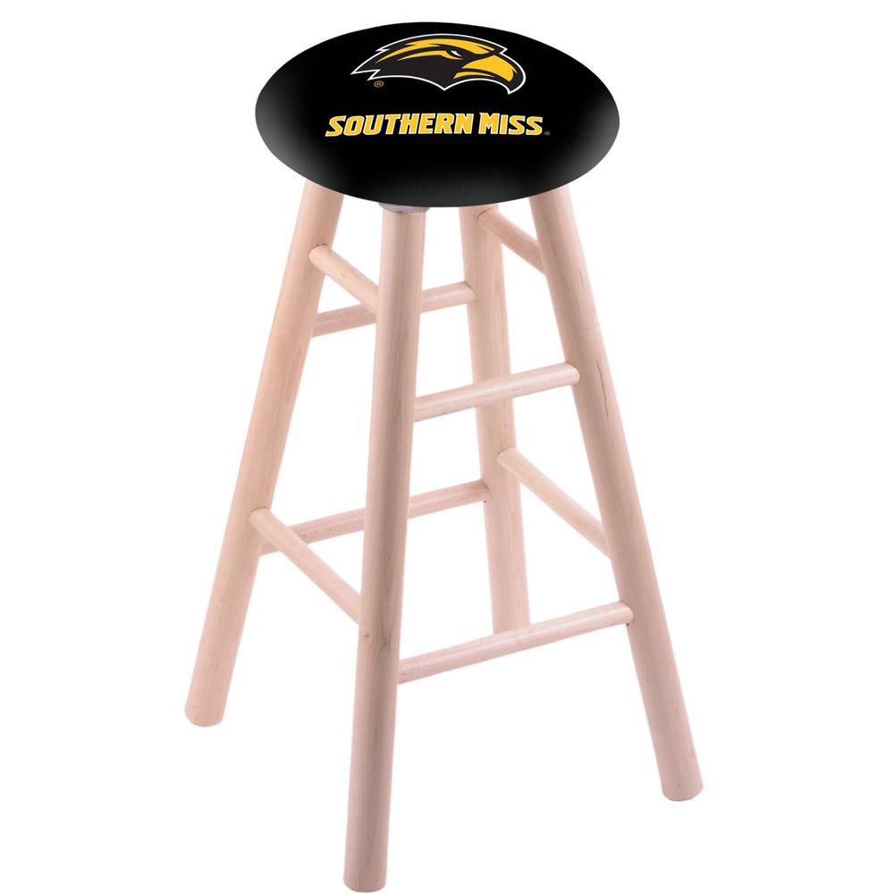 Maple Bar Stool in Natural Finish with Southern Miss Seat. The main picture.