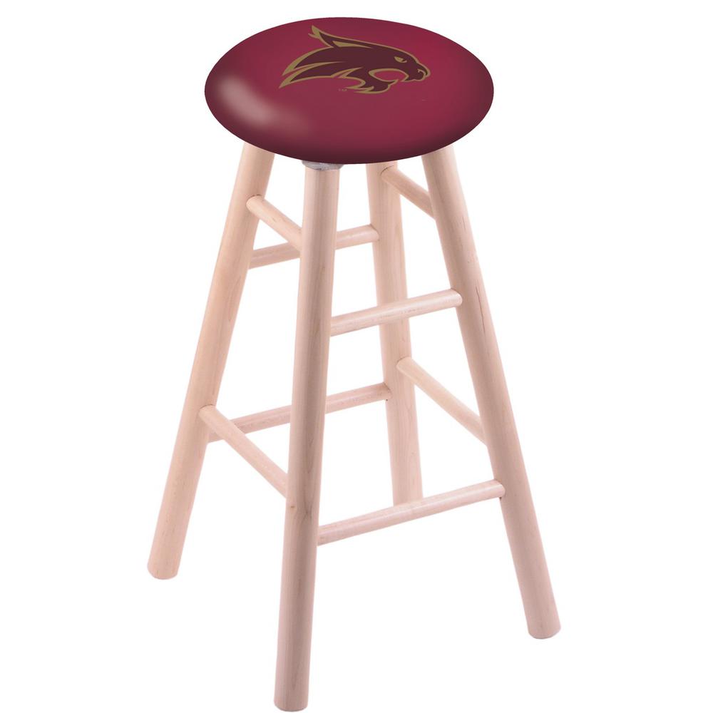 Maple Counter Stool in Natural Finish with Texas State Seat. Picture 1