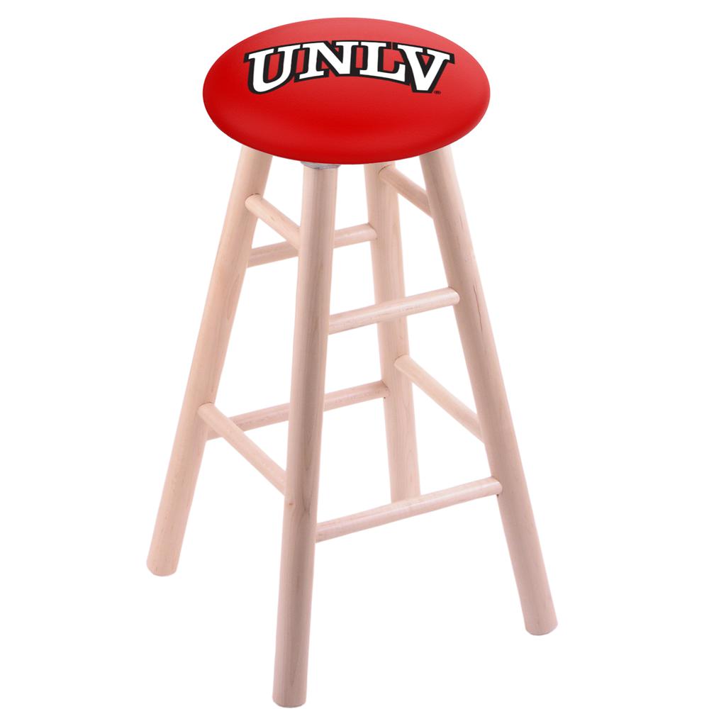 Maple Bar Stool in Natural Finish with UNLV Seat. The main picture.