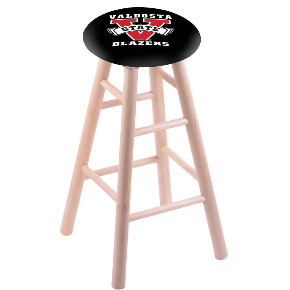 Maple Bar Stool in Natural Finish with Valdosta State Seat. The main picture.