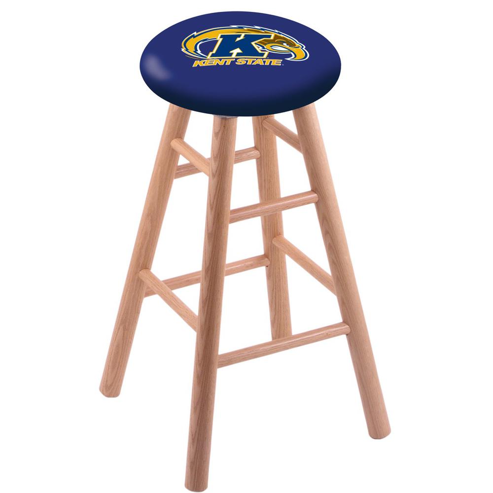 Oak Counter Stool in Natural Finish with Kent State Seat. Picture 1