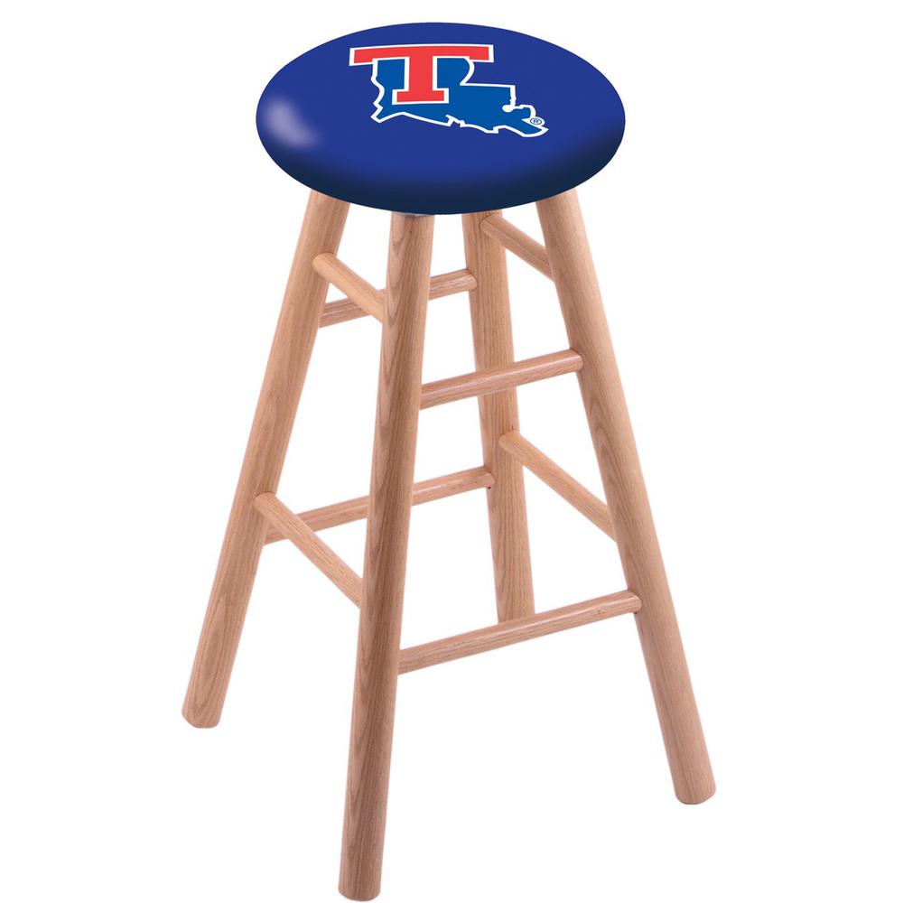 Oak Counter Stool in Natural Finish with Louisiana Tech Seat. The main picture.