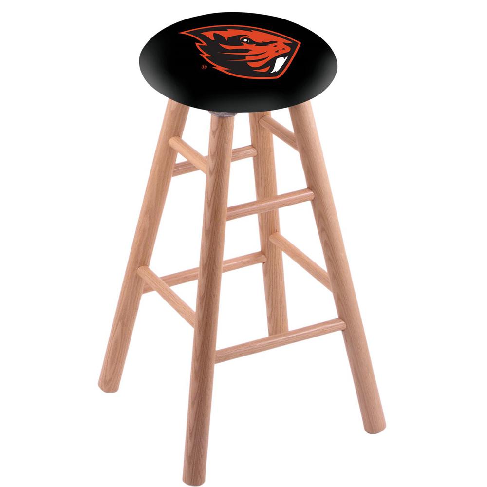 Oak Counter Stool in Natural Finish with Oregon State Seat. The main picture.