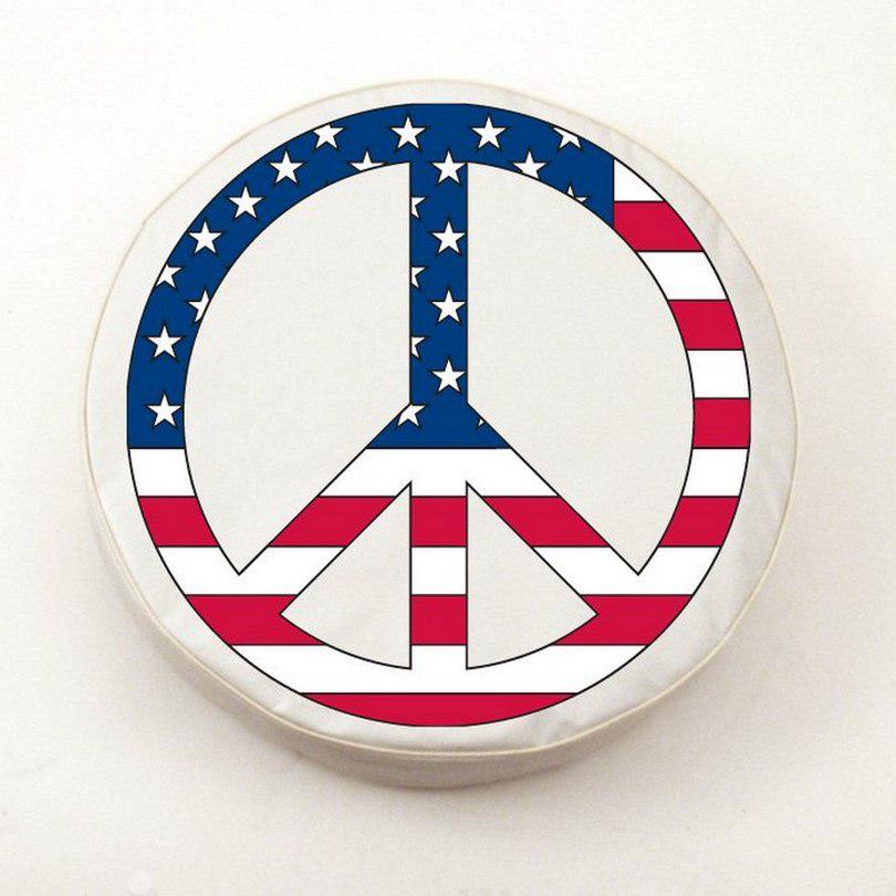 USA Peace Sign Tire Cover. Picture 1