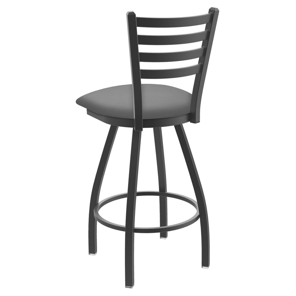 XL 410 Jackie 25" Swivel Counter Stool with Pewter Finish and Canter Folkstone Grey Seat. Picture 2