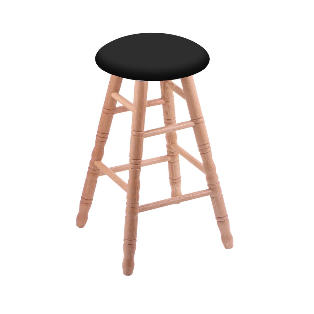 XL Oak Extra Tall Bar Stool in Natural Finish with Black Vinyl Seat. Picture 1
