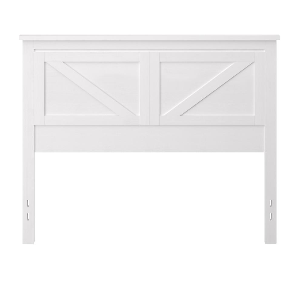 Farmhouse Wood Headboard in White, Full. Picture 1