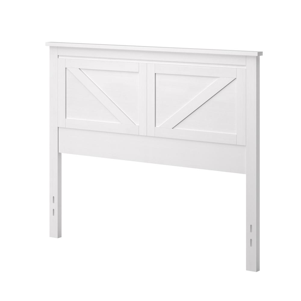 Farmhouse Wood Headboard in White, Full. Picture 2