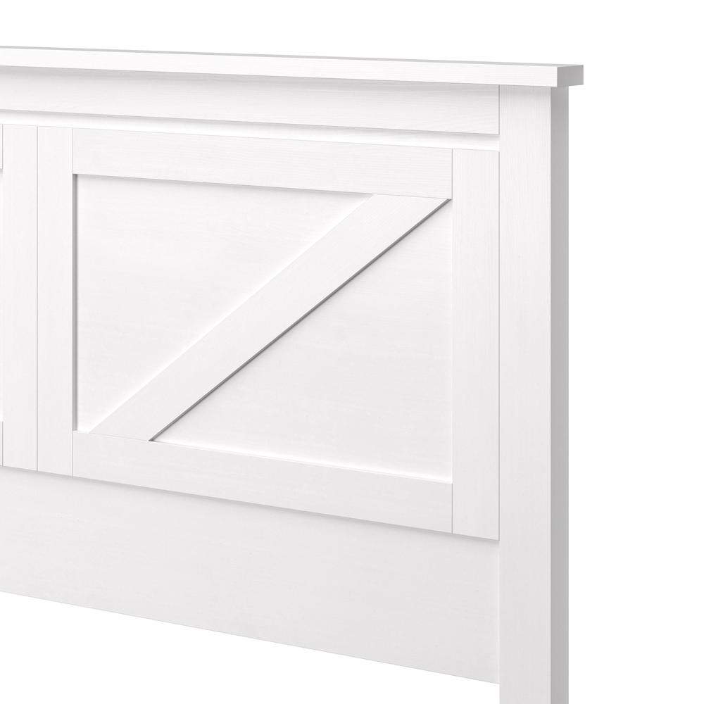 Farmhouse Wood Headboard in White, Full. Picture 5
