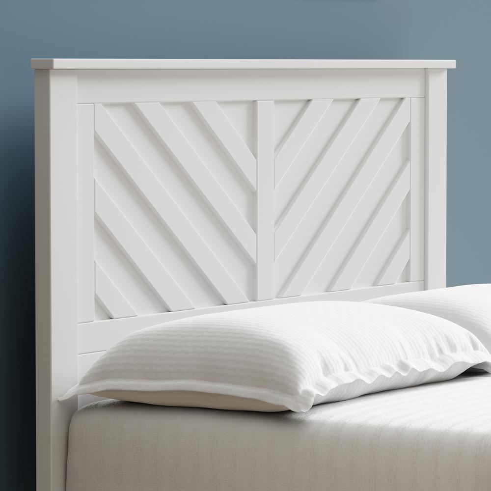 LaFerme Wood Headboard in White - Full Size. Picture 2