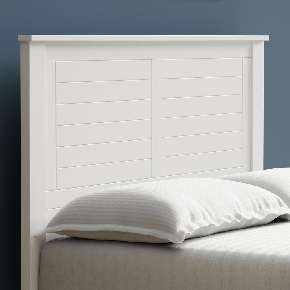 Campagne Wood Headboard in White - Full Size. Picture 2