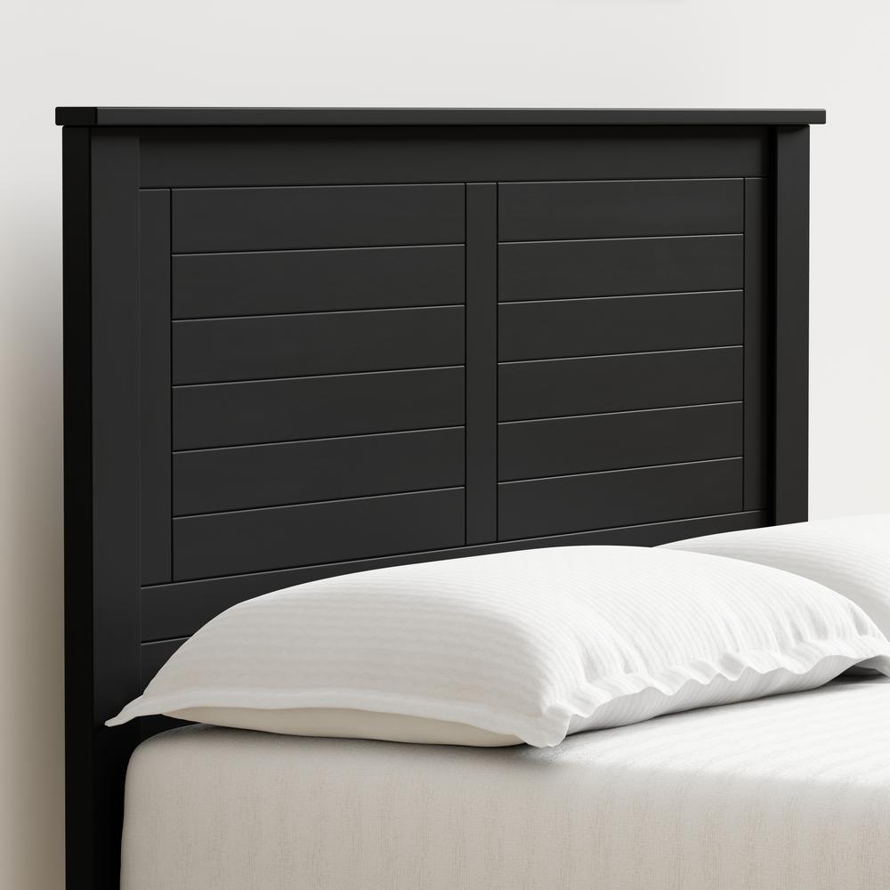 Campagne Wood Headboard in Black - Full Size. Picture 2