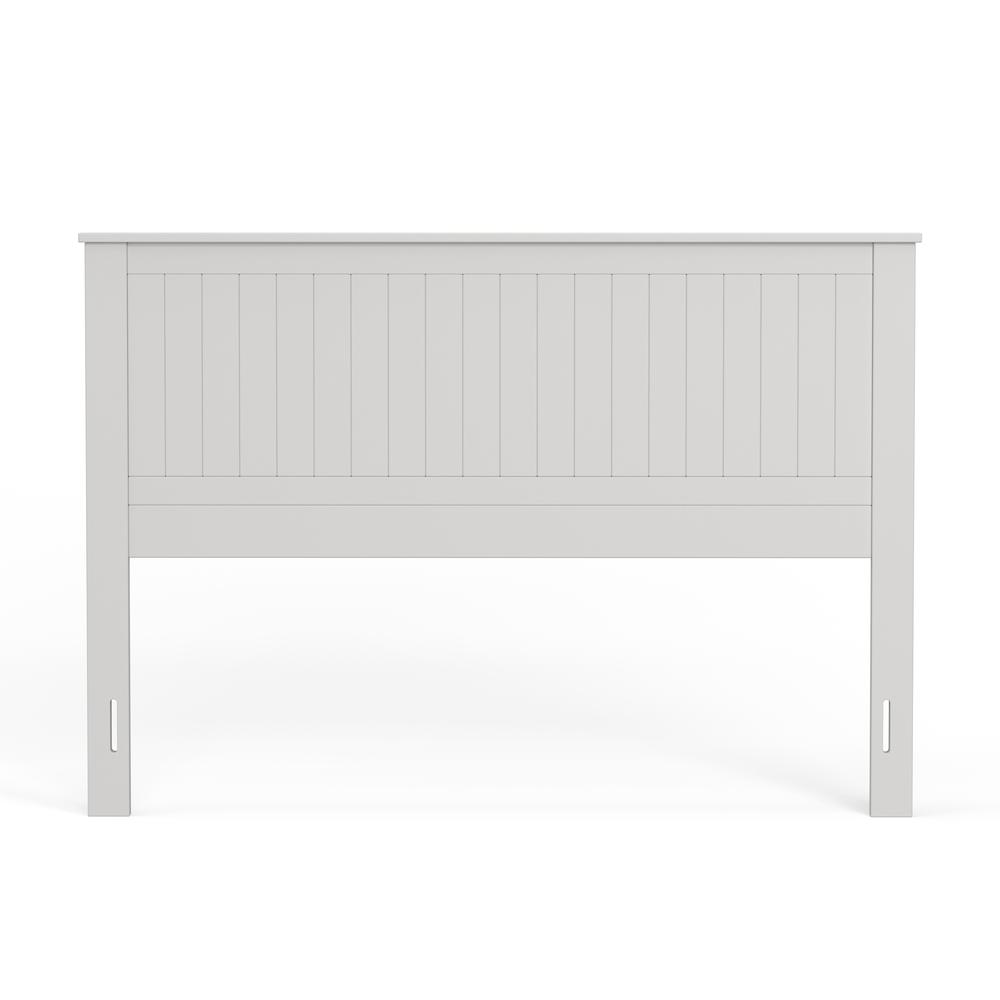 Wainscott Wood Headboard in White - Queen Size. Picture 3