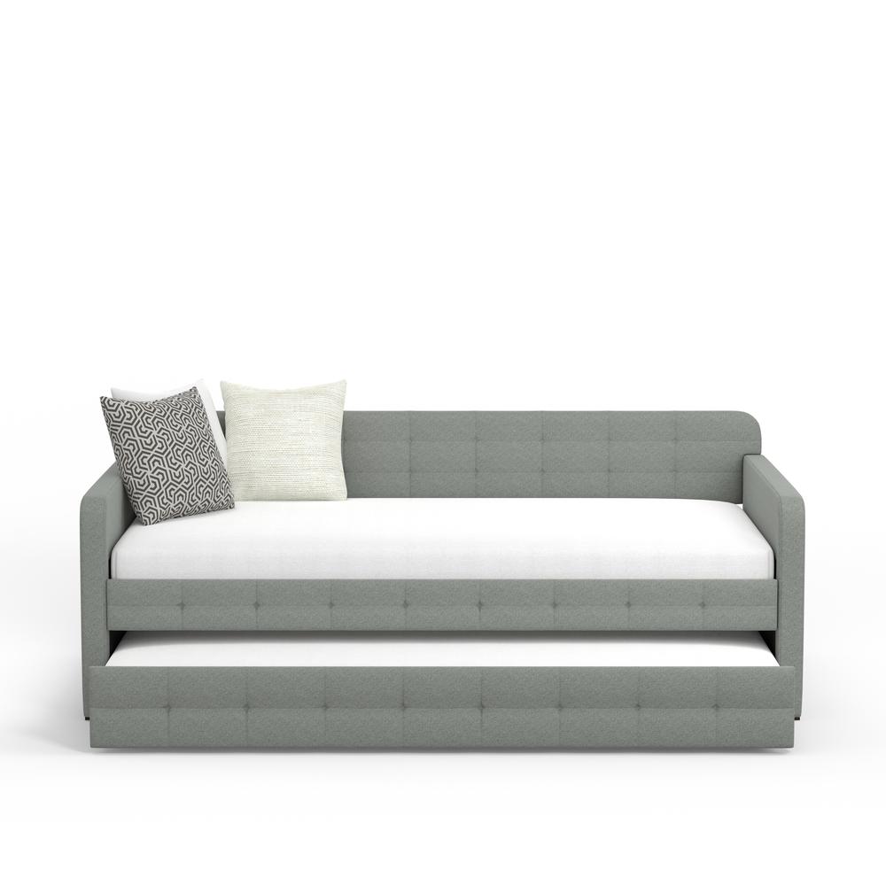 Tufted Twin Daybed with Trundle in Stone. Picture 5