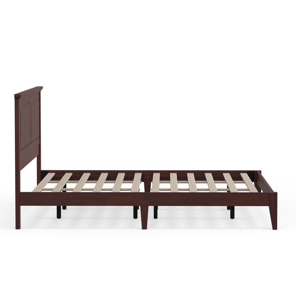 Cottage Style Wood Platform Bed in King - Cherry. Picture 5