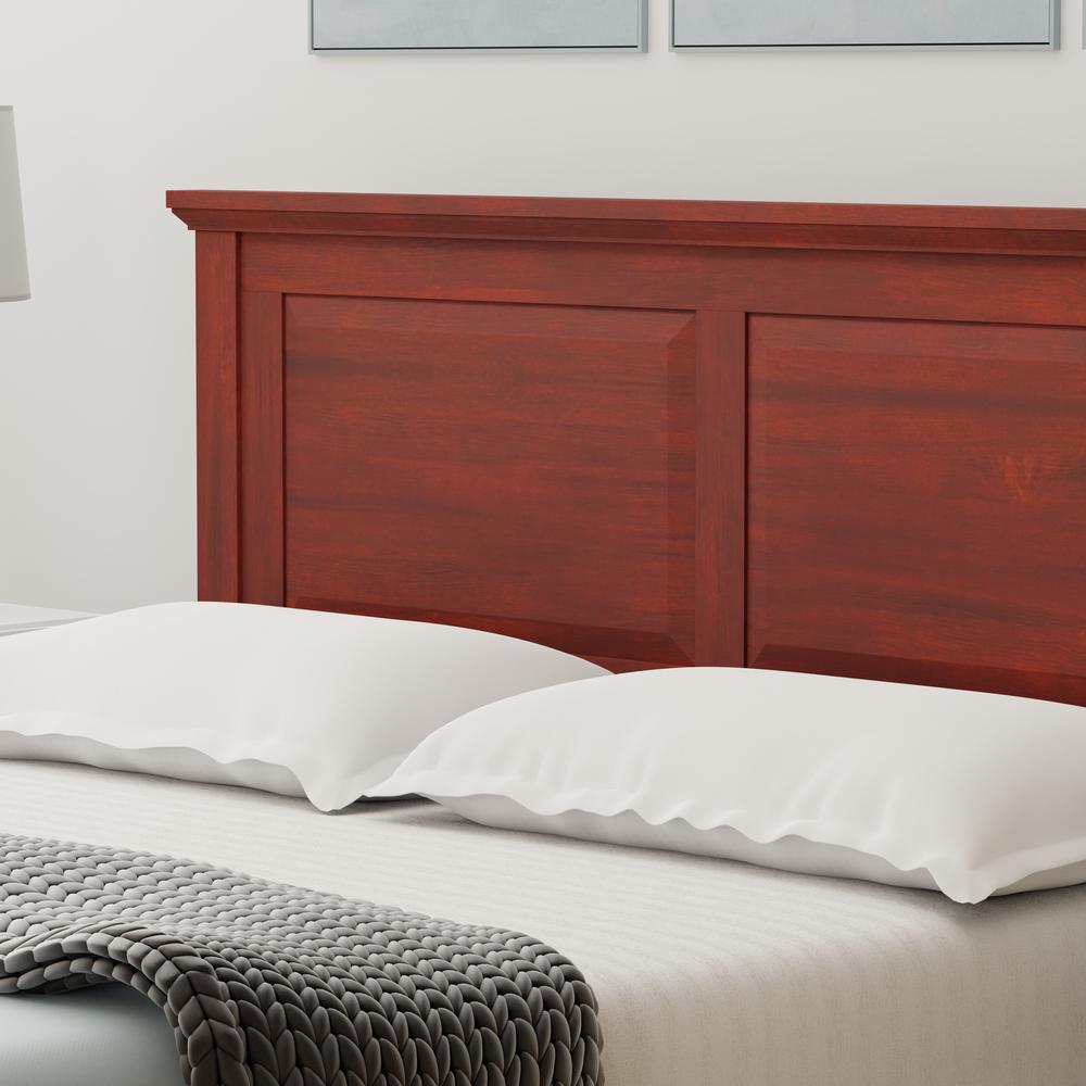 Cottage Style Wood Platform Bed in King - Cherry. Picture 7