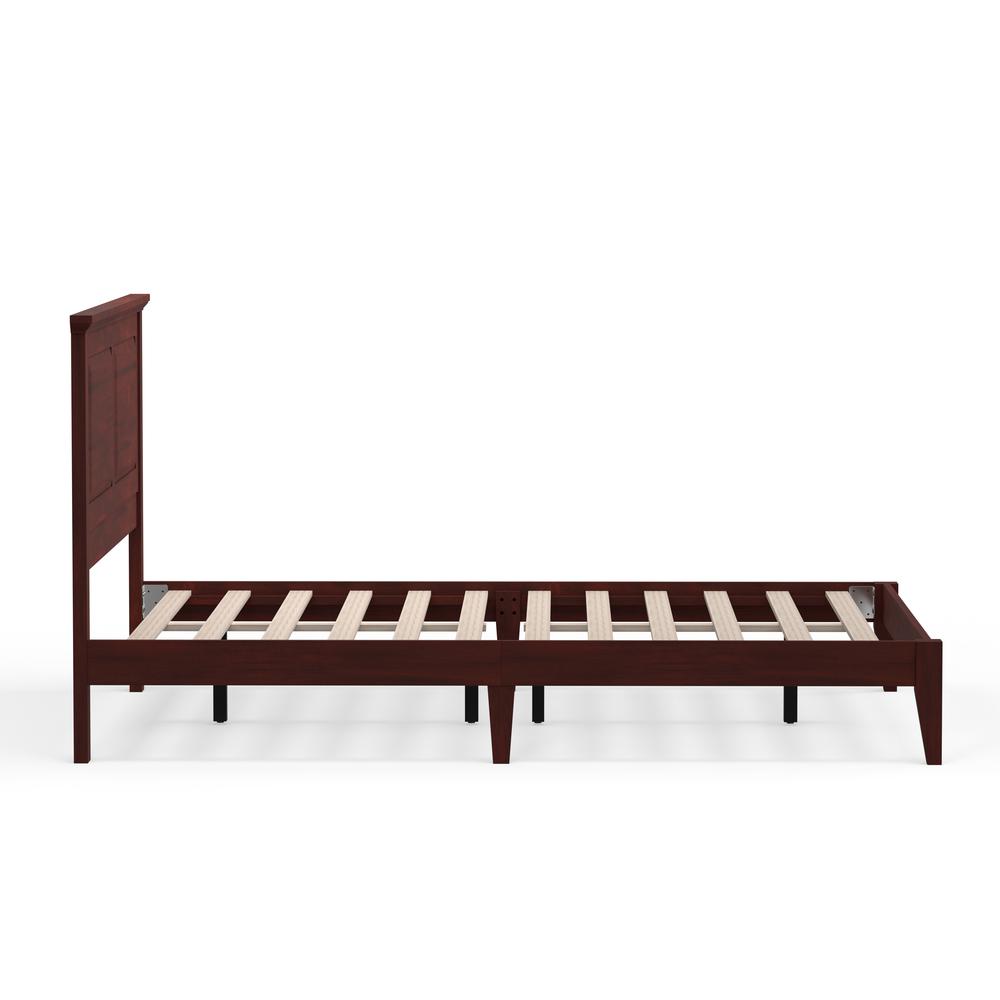 Cottage Style Wood Platform Bed in Queen - Cherry. Picture 5